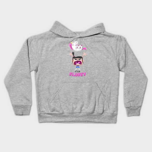 It's So Fluffy! Kids Hoodie by Xander13